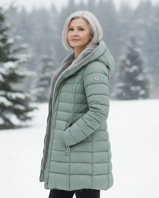 Winterjacke aus Baumwolle und Wolle