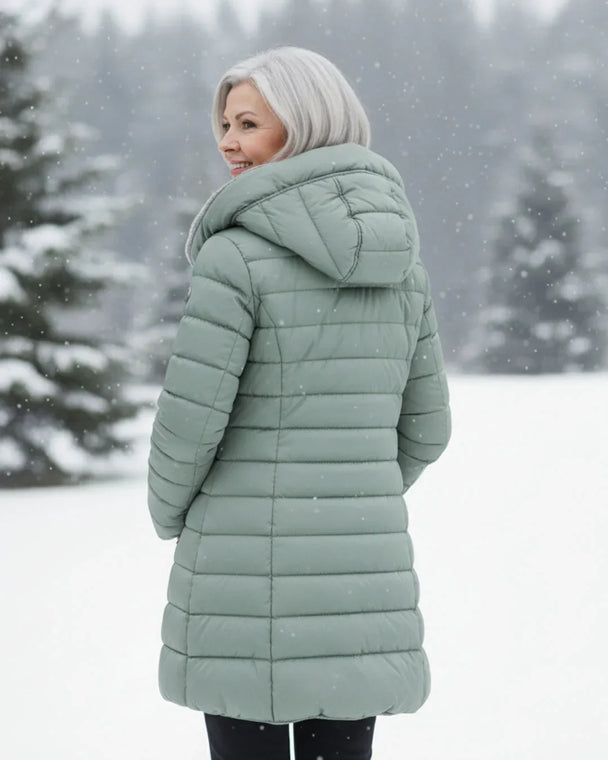 Winterjacke aus Baumwolle und Wolle