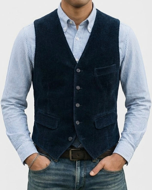 Timo – Zweiteiliges Set: Jacke und Weste mit Rippstrickmuster