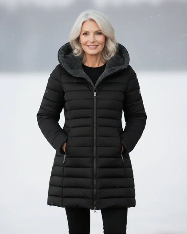 Winterjacke aus Baumwolle und Wolle