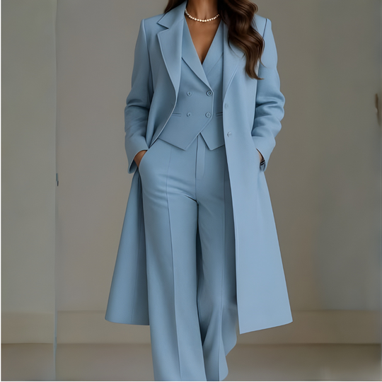 Abgestimmter Mavi-Mantel + kompletter Maßanzug.