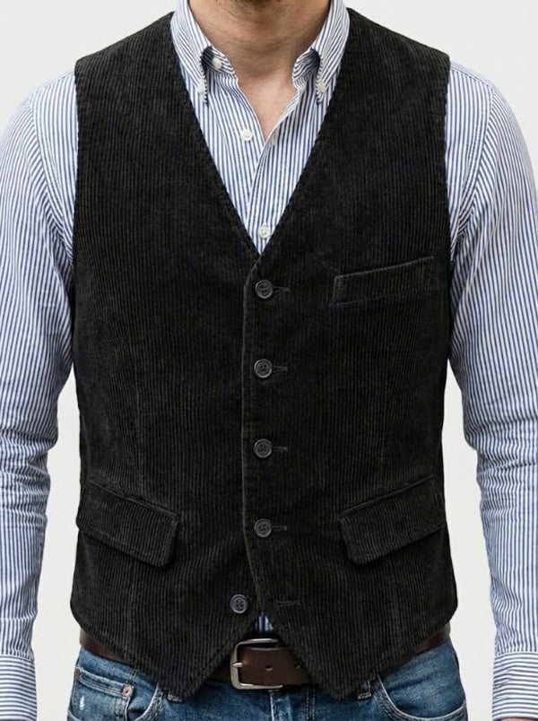 Timo – Zweiteiliges Set: Jacke und Weste mit Rippstrickmuster