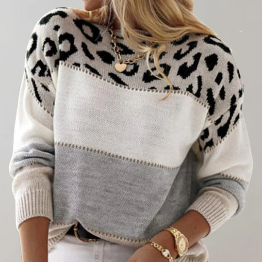 Leopardenpullover Elegans