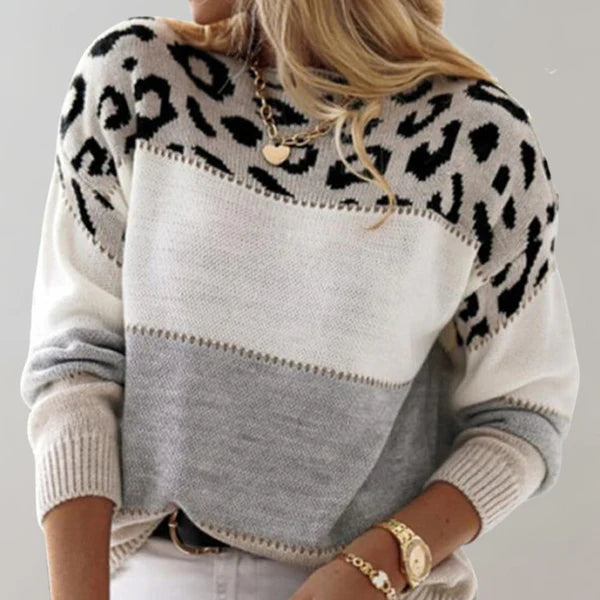 Leopardenpullover Elegans