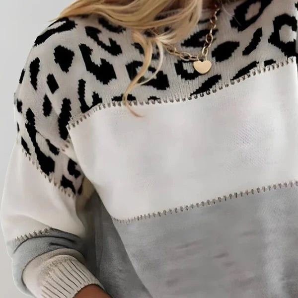 Leopardenpullover Elegans