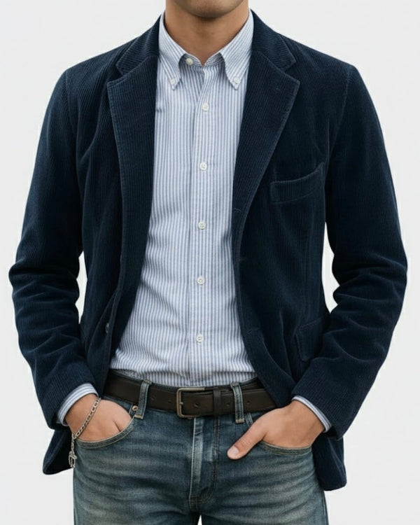 Timo – Zweiteiliges Set: Jacke und Weste mit Rippstrickmuster