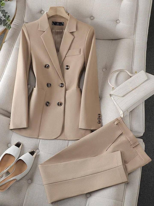 Sophia Luxe Strukturierter Blazer mit Hose Set
