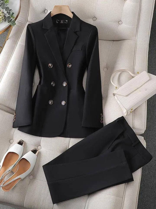 Sophia Luxe Strukturierter Blazer mit Hose Set