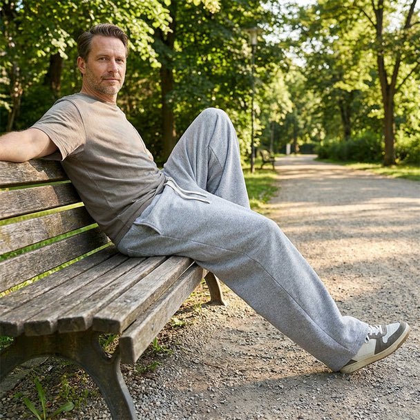 👖 60% RABATT! 🏃‍♂️ Herren-Freizeithose in Lockerer Passform – Kordelzug, Bequemes Baumwollgewebe & Vielseitig für Alltag und Sport 🌟